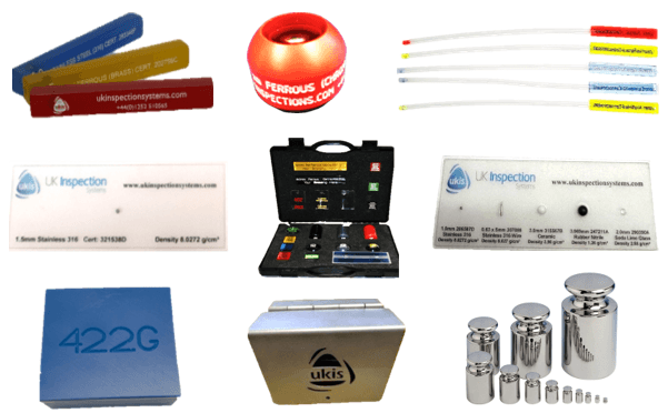 TEST PIECES for Metal Detection, X-ray Inspection and Checkweighing!