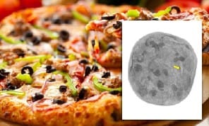 X-ray Pizza Scan Image X-ray Pizza Scan Image